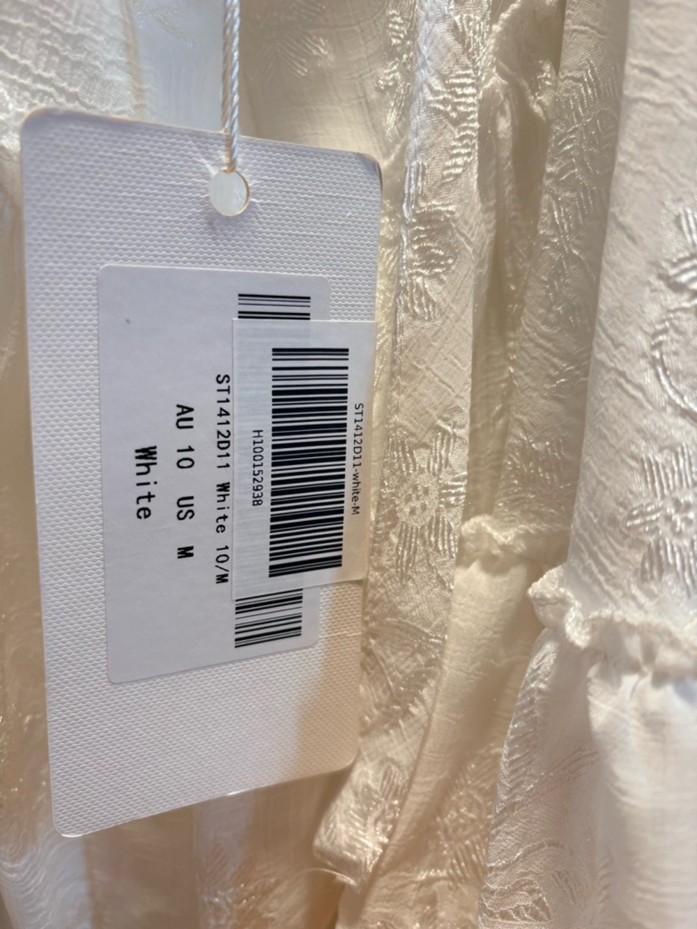 Ivory Textured Ruffle Sleeve Mini Dress - Picture 5 of 6